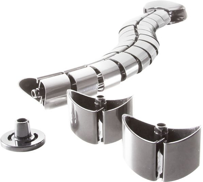 Organizues kabllosh LogiLink Cable Spiral KAB0064, vertikal, 1 copë, ngjyrë argjendtë