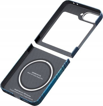 Маска Pitaka MagEZ Case 5 Moonrise за Samsung Galaxy Z Flip 6, арамид, тенка, црно сина