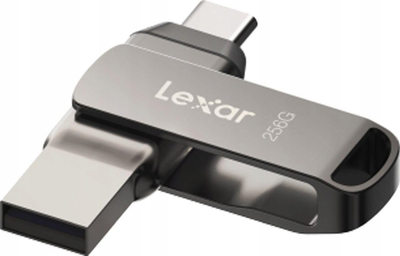 USB Lexar JumpDrive D400 OTG, 256GB, USB 3.1 Type C edhe Type A, gri metal