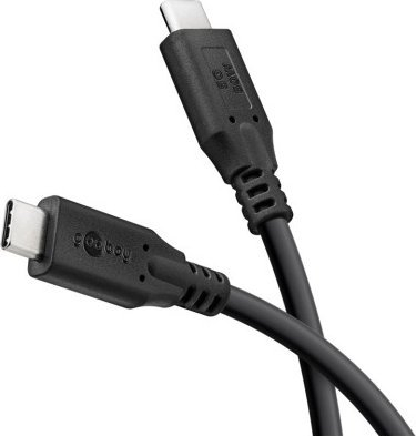 Kabllo USB-C Goobay USB 3.2, 3 m, 60W Power Delivery, e zezë