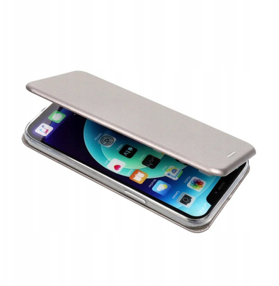 Kaburë telefoni Forcell Elegance Book për Xiaomi Redmi Note 14 5G, lëkurë eko, me mbajtëse, e zezë
