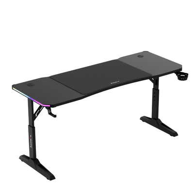 Tavolinë gaming Huzaro Hero 4.6 RGB, lartësi e rregullueshme, ndriçim RGB, e zezë