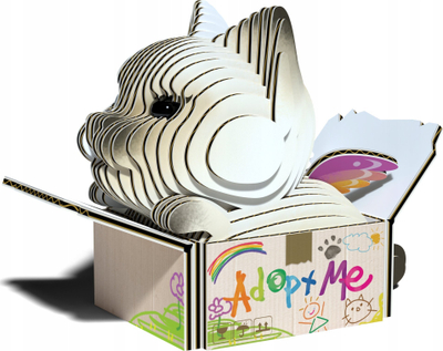 Puzzle 3D Safari Ltd Eugy Cat Mocha, komplet për ndërtim, për kalamaj