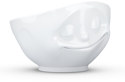 Tas porcelani FiftyEight Glücklich, 500 ml, i bardhë