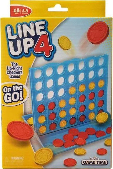 Lojë tavoline Funville Line Up 4, për udhëtim, për kalamaj 4+, blu