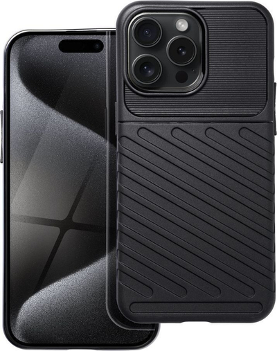 Kllaf telefoni Thunder për iPhone 15 Pro Max, mbrojtës, i zi