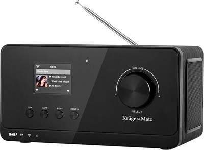 Radio tavoline Kruger&amp;Matz KM0816, DAB+, Bluetooth, e zezë