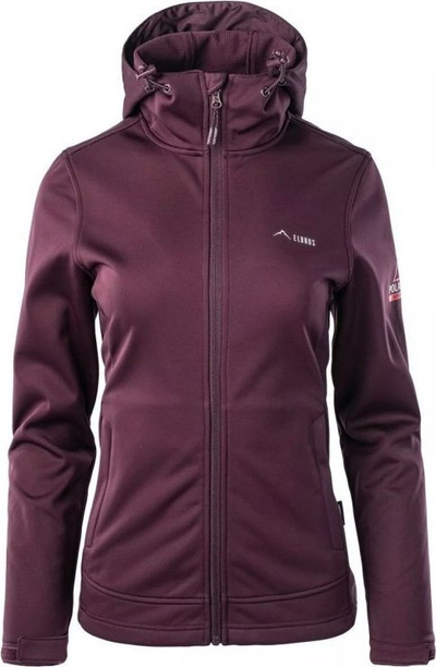 Jakne softshell për goca Elbrus Ifaro Polartec, me kapuç, që s’e merr era, lejla e errët