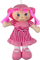Kukull pelushi Leantoys Pink Striped, 28cm, rozë
