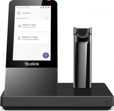 Kufje pa tela Yealink WH67 UC, me Bluetooth, për zyrë, e zezë