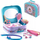 Set frizure për kalamaj Djeco Lily Hairdressing, me valixhe, aksesorë druri, shumëngjyrësh