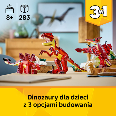 Lodër ndërtimi LEGO Creator Fierce Dinosaur 31058, 3 në 1, 7+, shumëngjyrëshe