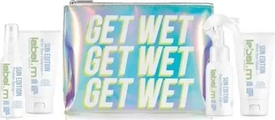 Сет за коса Label.M Get Wet Sun Edition, зацврстувачки спреј 50 ml, регенерирачки со сјај 60 ml, хидратантен шампон 60 ml