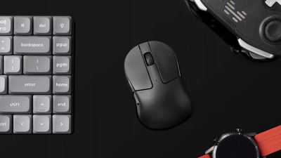 Maus wireless Keychron M4, optik, i vogël, Bluetooth 2.4 GHz, 4000 Hz, i zi