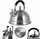 Çajnik KAMILLE Steel Kettle With Whistle, 2.7L, çelik inox, argjendtë