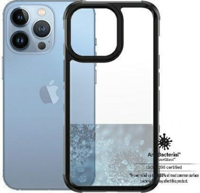 Këllëf PanzerGlass ClearCase për iPhone 13 Pro 6.1", antibakterial, standard ushtarak, i zi