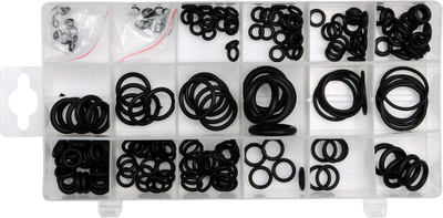 Set unaza gome O Yato, 225 copë, të zeza