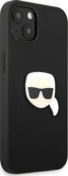 Futrollë telefoni Karl Lagerfeld KLHCP13SPKMK, për iPhone 13 mini 5.4", hardcase lëkurë, e zezë