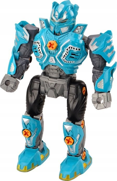 Robot lodër me trapano dhe kaçavidë, drita dhe zë, ngjyrë turquoise