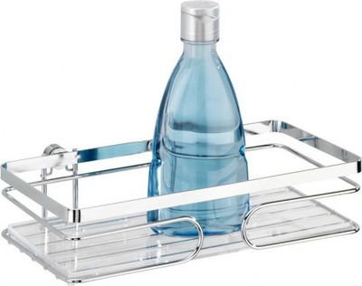 Raft muri Wenko Premium, çelik inox, 24 x 13.5 x 6.5 cm, argjendtë