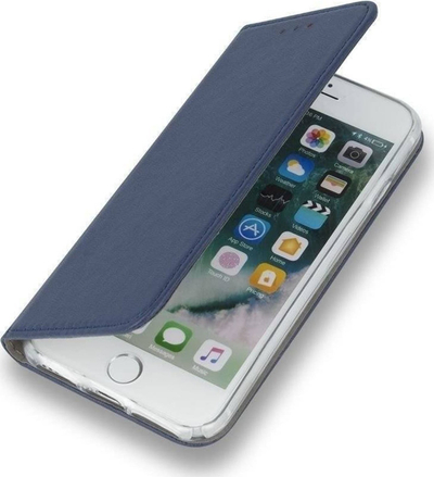 Këllëf-portofol për telefon Motorola Moto E13, me magnet, lëkurë ekologjike, blu navy