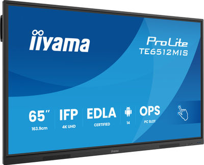 Ekran interaktiv Iiyama TE6512MIS-B4AG, 65\", 4K UHD, Wi‑Fi, i zi