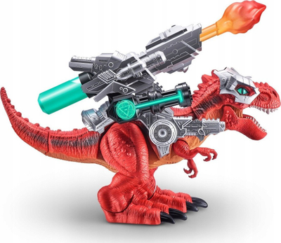 Lodër robotike Zuru Robo Alive Dino Wars Mega Rex, me zëra dhe lëvizje, dinosaur T‑Rex i kuq