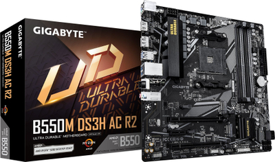 Pllakë amë Gigabyte B550M DS3H AC R2, socket AM4, DDR4, Wi Fi 5