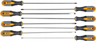 Set kaçavidash të gjata Vorel 60990, 8 copa, TORX dhe Phillips, shumëngjyrëshe