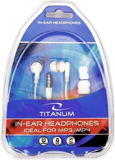 Kufje in-ear Titanum TH103 ESPERANZA, 3.5 mm, 1.2 m, të bardha