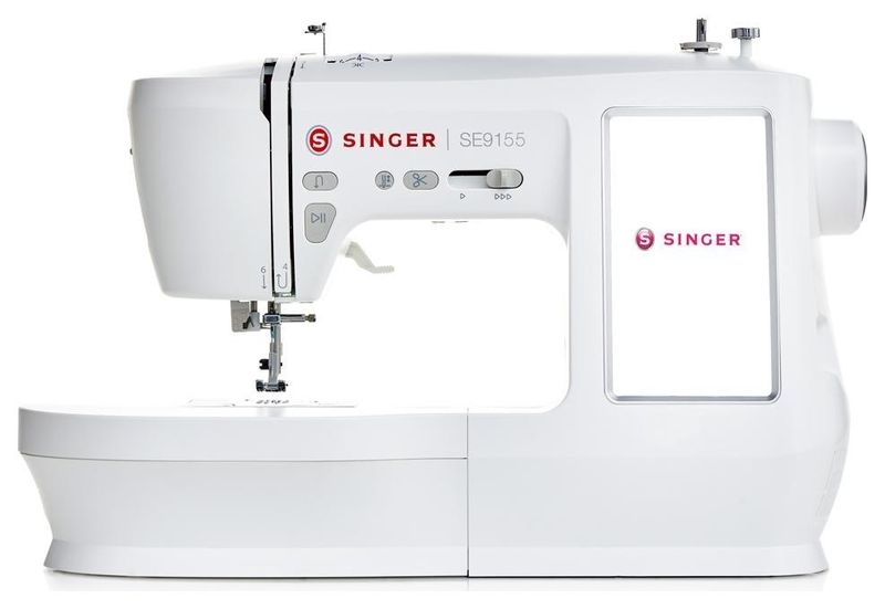 Makine qepëse dhe qëndisëse Singer SE9155, ekran me prekje 7", e bardhë