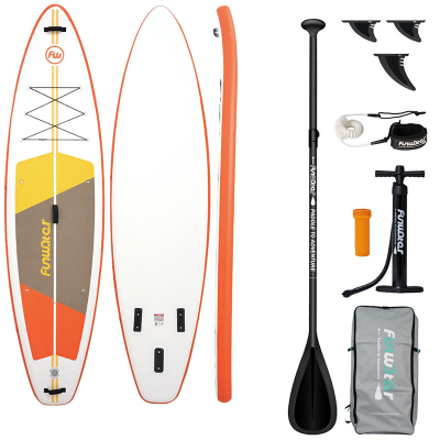 Dërrasë SUP FunWater SUPFW69B, 335 x 84 x 15 cm, e portokalltë e bardhë