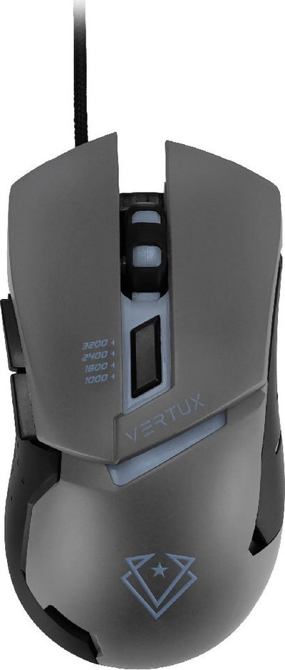 Maus gaming Vertux Dominator G8, me kabllo, 3200 DPI, 6 butona, gri