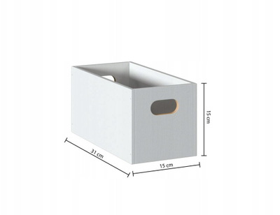 Shportë organizuese 5 Five Simply Smart Mix N Modul, 15x31cm, efekt druri, e bardhë
