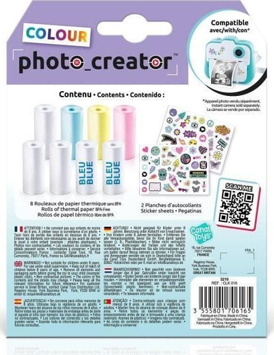 Set mbushës për kamera lodër Canal Toys, letra speciale printimi