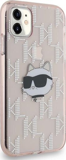 Këllëf telefoni Karl Lagerfeld IML Choupette Head Monogram, për iPhone 11 XR 6.1", transparent
