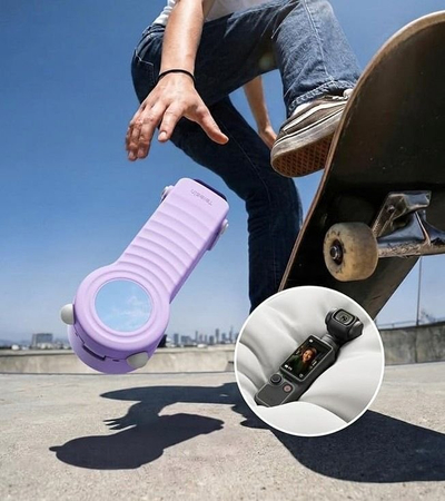 Etui mbrojtëse Telesin S6 FMS 29PU TDJ, për DJI Osmo Pocket 4, me litar, vjollcë