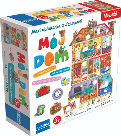 Puzzle maxi Granna My Home, 60x90cm, edukativ, shumëngjyrësh
