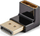 Adapter DisplayPort Club 3D 1.4, 90°, M në F, i zi
