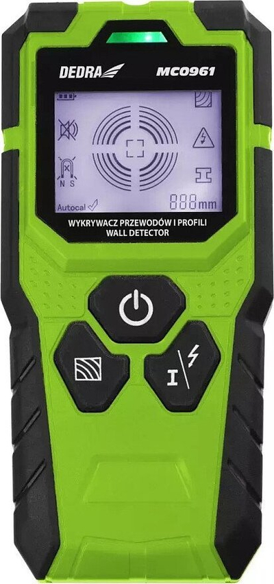 Detektor kabllosh dhe profilësh Dedra, zbulim kabllosh elektrike, zbulim profile metalike, gri