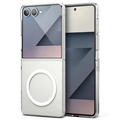 Kuti mbrojtëse Ringke Slim Magnetic MagSafe, për Galaxy Z Flip 7, e tejdukshme