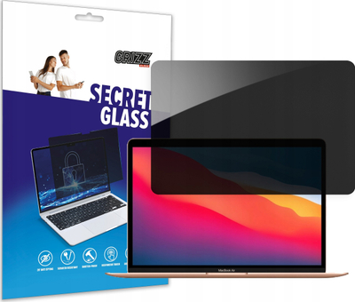 Mbrojtëse ekrani GrizzGlass Matte SecretGlass Apple MacBook Air 13.3" 2020, privacy, mat