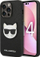 Kapak telefoni Karl Lagerfeld HC Saffiano Ikonik Patch për iPhone 14 Pro, plastik, i zi