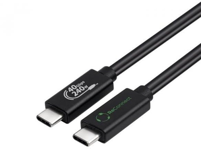 Кабел USB-C Microconnect ReConnect USB4 Gen 3x2, 40Gbps, црн