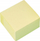Letra vetëngjitëse Q-Connect Adhesive Cube, 76 x 76 mm, 400 fletë, të verdha