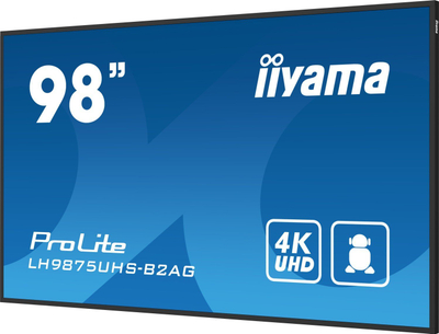 Ekran signage Iiyama LH9875UHS-B2AG, 98\", 4K UHD, 500 cd/m², Wi-Fi, Android 11, i zi