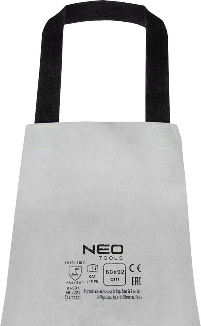 Përparëse saldimi Neo Tools, lëkurë rezistente ndaj flakës, 60x90cm, kafe