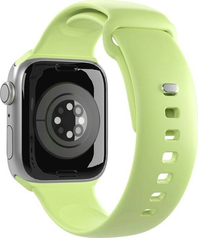 Rrip dore PURO ICON për Apple Watch 4 5 6 7 SE Ultra, 44 45 49mm, silikon, jeshile matcha