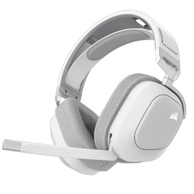 Kufje gaming Corsair HS80 MAX, wireless, Dolby Atmos, të bardha