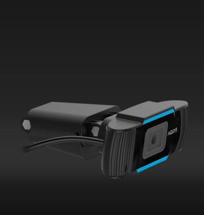 Webcam Phase, Full HD 1080p, mikrofon i integruar, i zi